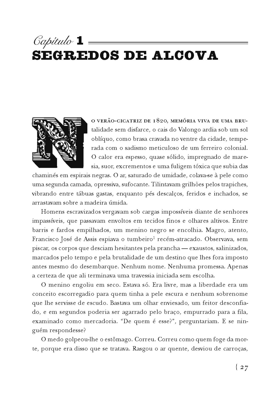 Primeira página do Capítulo 1 — Segredos de Alcova