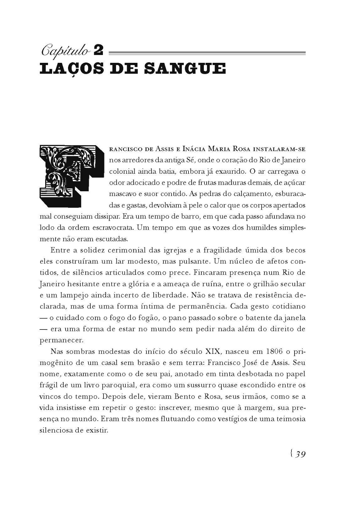 Primeira página do Capítulo 2 — Laços de Sangue