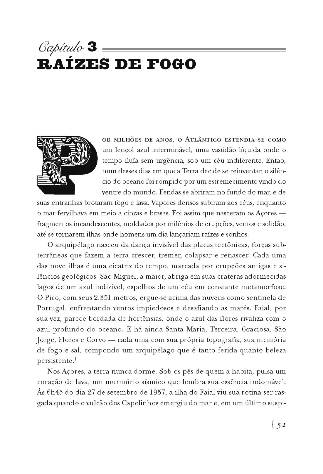 Primeira página do Capítulo 3 — Raízes de Fogo